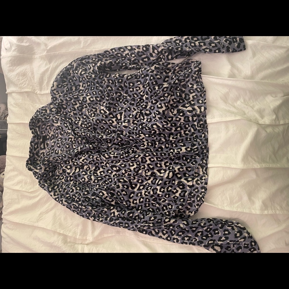Urban Outfitters Purple Cheetah Button Down